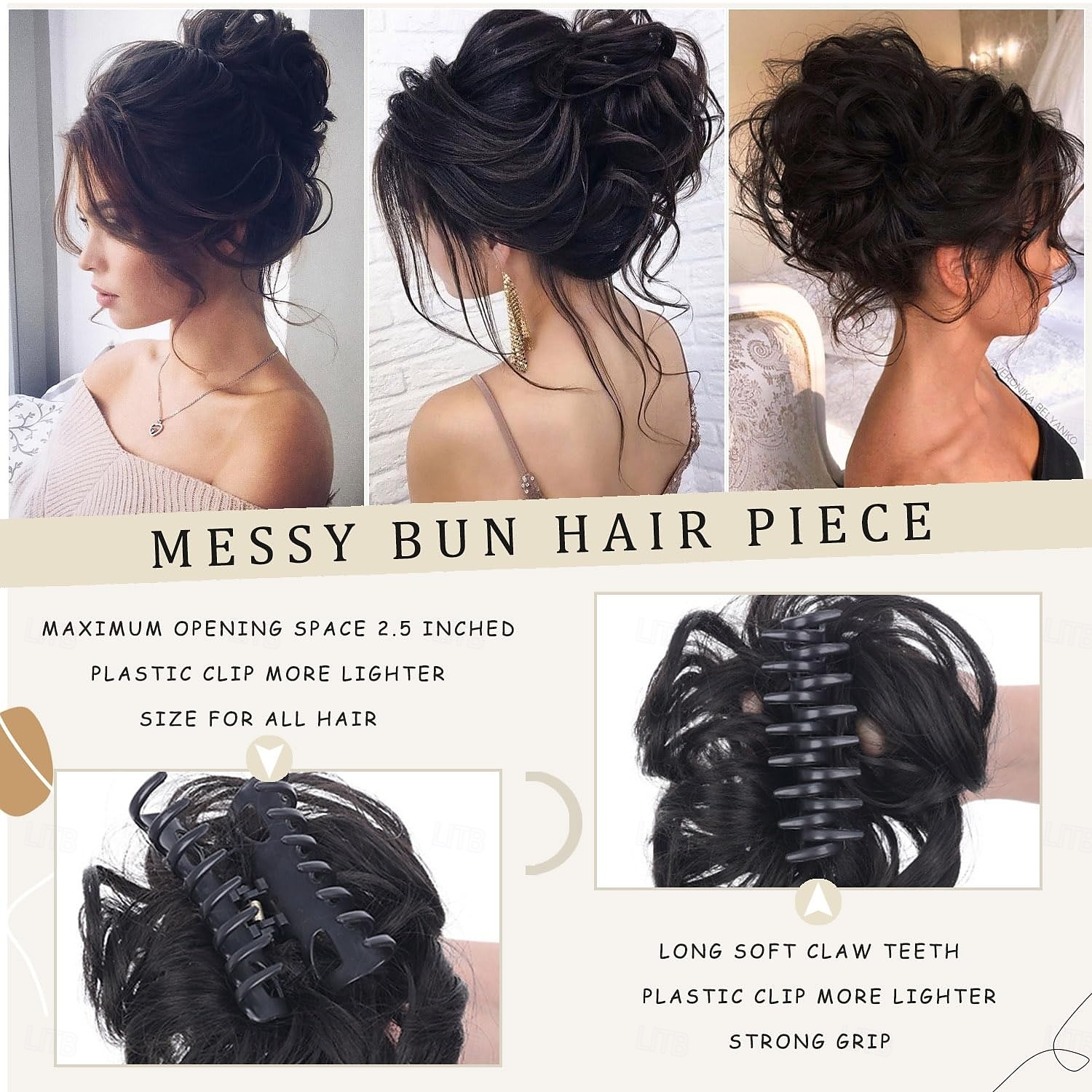 Chignons Knot Clip-in Synthetisch haar Haar stuk Haarextensies Golvend Feest Dagelijks Alledaagse kleding Rood Bruin Grijs 2025 - $9.49 –P6