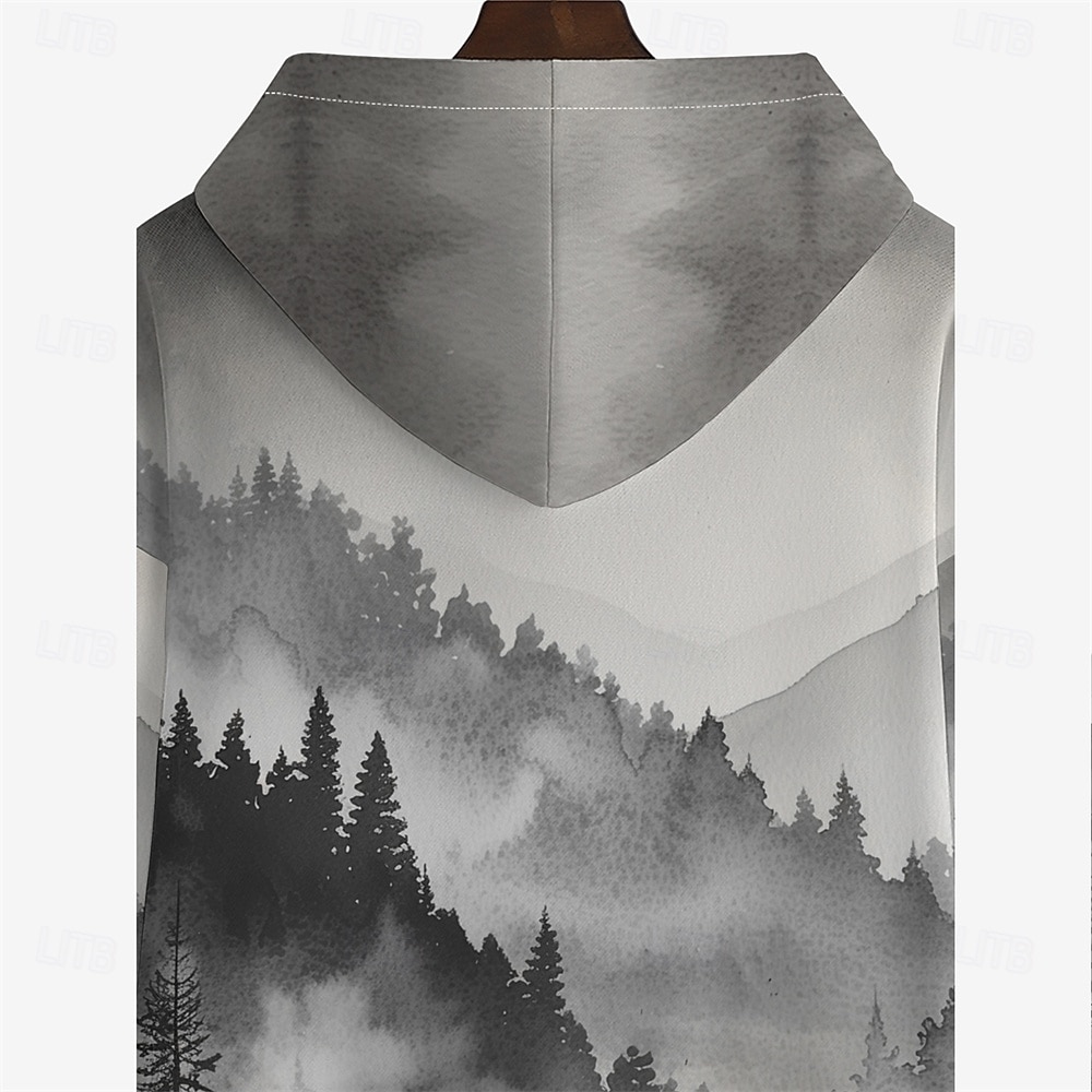 Homens Gráfico Moletom Moletons Férias Diário Manga Longa Com Capuz Férias Esportes Para Noite Branco Estampado Inverno Primavera & Outono Designer de 2025 por $30.99 –P7