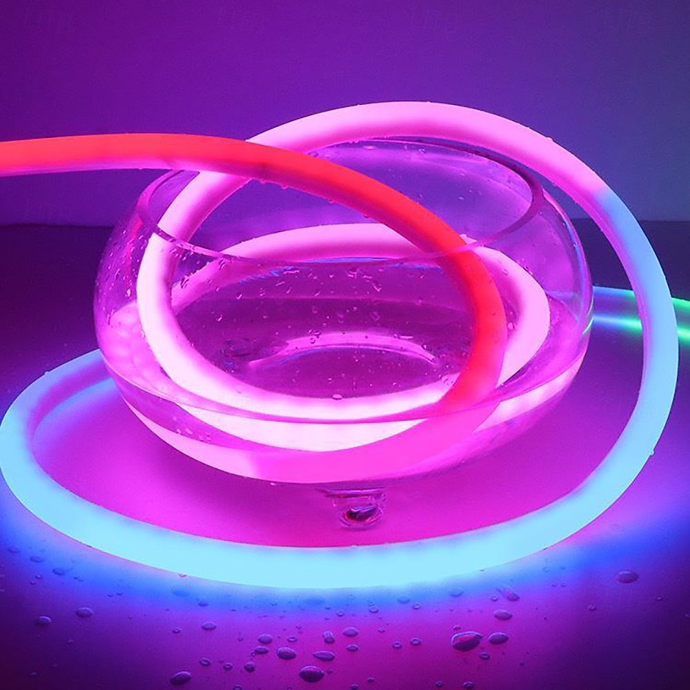 White Silicone Neon LED Light Strip, 16MM 360° Circular, RGB Flexible Dreamy Color Rope Light with 17-Key IR Controller, USB DC5V for Bedroom Indoor/Outdoor Decoration WS2811 2025 - $22.99 –P11