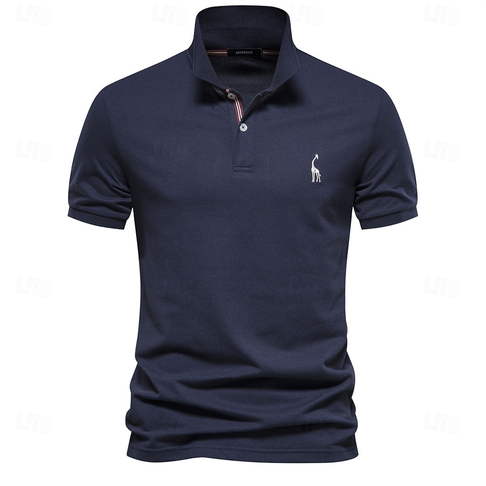 Herren Polo Golfshirt Lässig Revers Kurze Ärmel Bequem Schmuck & Bestickt Einfarbig Basic Sommer Weiß Polo 2026 - $20.99 –P11