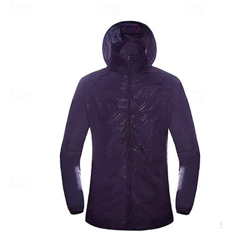 Dames Wandeljack Buitenshuis Zonbescherming Ademend Lichtgewicht jack Windjack Reizen Donker Grijs Zwart Wit Geel Roze 2025 - $17.49 –P12