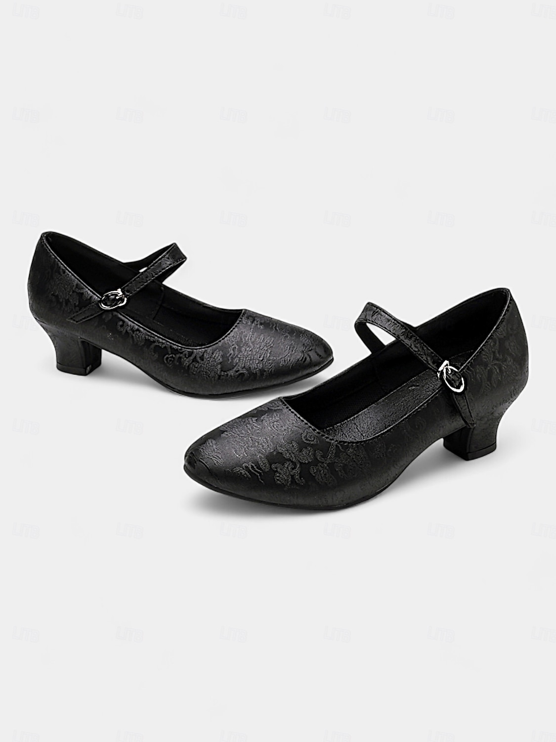 scarpe da ballo vintage da donna modello mary jane verdi con motivo floreale jacquard e tacco a blocco, perfette per balli da sala, latino americani ed eventi formali del 2025 a $42.99 –P7