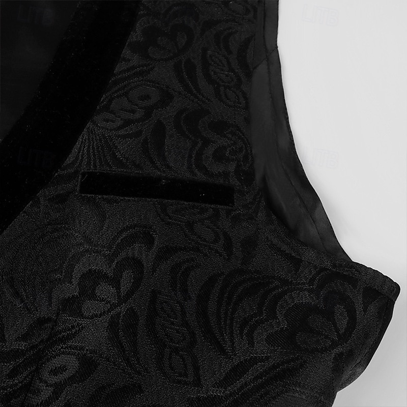 Vittoriano Medievale Rinascimento Gilet Principe Aristocratico Slim Fit Jacquard Scollo a V Costume Per uomo Vichingo Fantasia Reale Carnevale Mascherata Performance Adulti Gilet del 2026 a $32.99 –P7