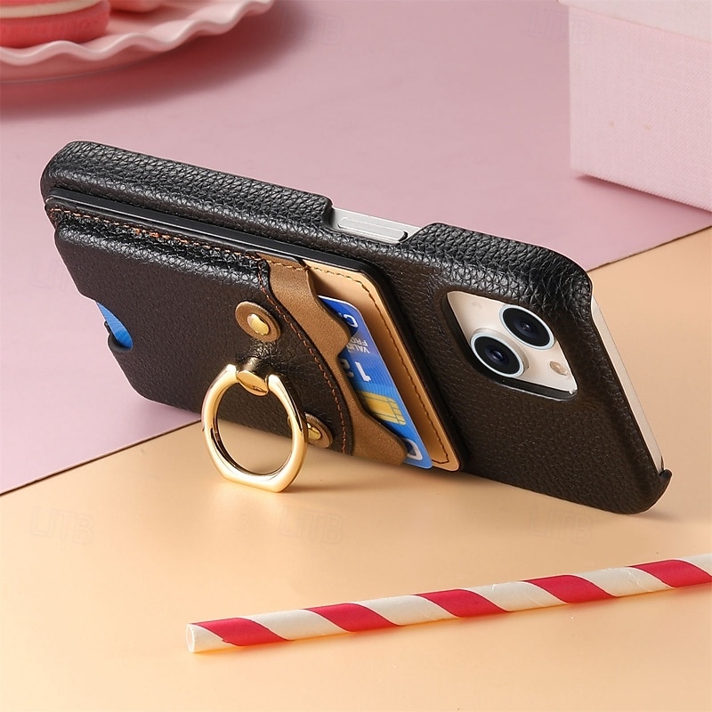Phone Case For Samsung Galaxy S24 S23 S22 S21 Ultra Plus A55 A35 A25 A15 5G A55 5G A14 A34 A54 S20 Plus S20 Ultra A53 A33 A23 A13 A33 Back Cover Ring Holder Card Slot Shockproof Retro PC PU Leather 2025 - $18.99 –P12
