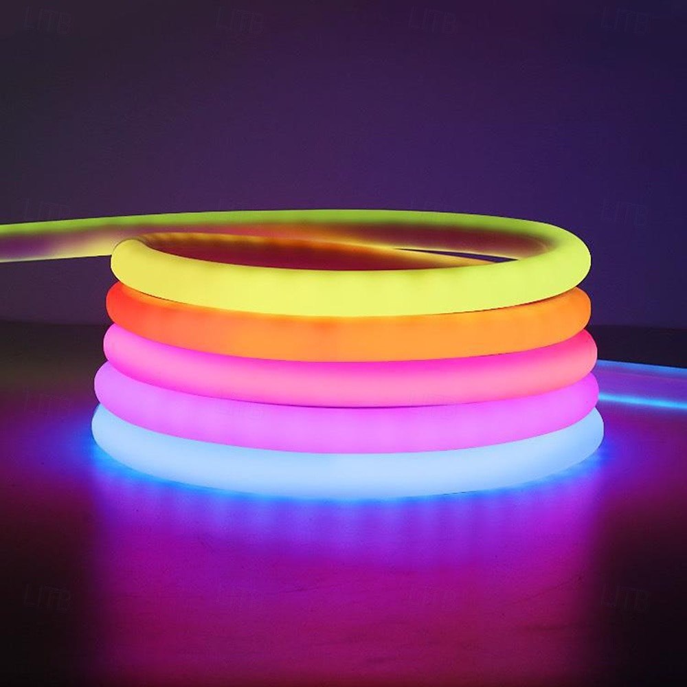 شريط إضاءة نيون RGB مقاوم للماء بطول 2-5 أمتار مع إضاءة بكسل قوس قزح قابلة للعنونة ومزود بشبكة واي فاي &التحكم في التطبيق ومزامنة الموسيقى لعلامة LED DIY &ديكورات حائط dc12v ws2811 2025 - $37.99 –P4