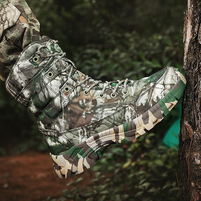bottes de combat tactiques camouflage désert pour hommes – légères, respirantes et durables pour la randonnée en plein air et l'utilisation militaire de 2025 ? $64.99 –P13