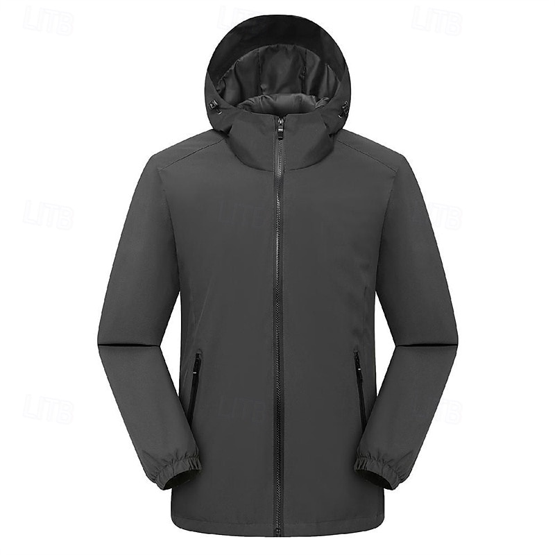 Men's Softshell Jacket Hiking Jacket Outdoor Windproof Water Resistant Windbreaker Jacket Lightweight Puffer Jacket Traveling Black Red Navy Blue Royal Blue Orange 2025 - $36.99 –P6