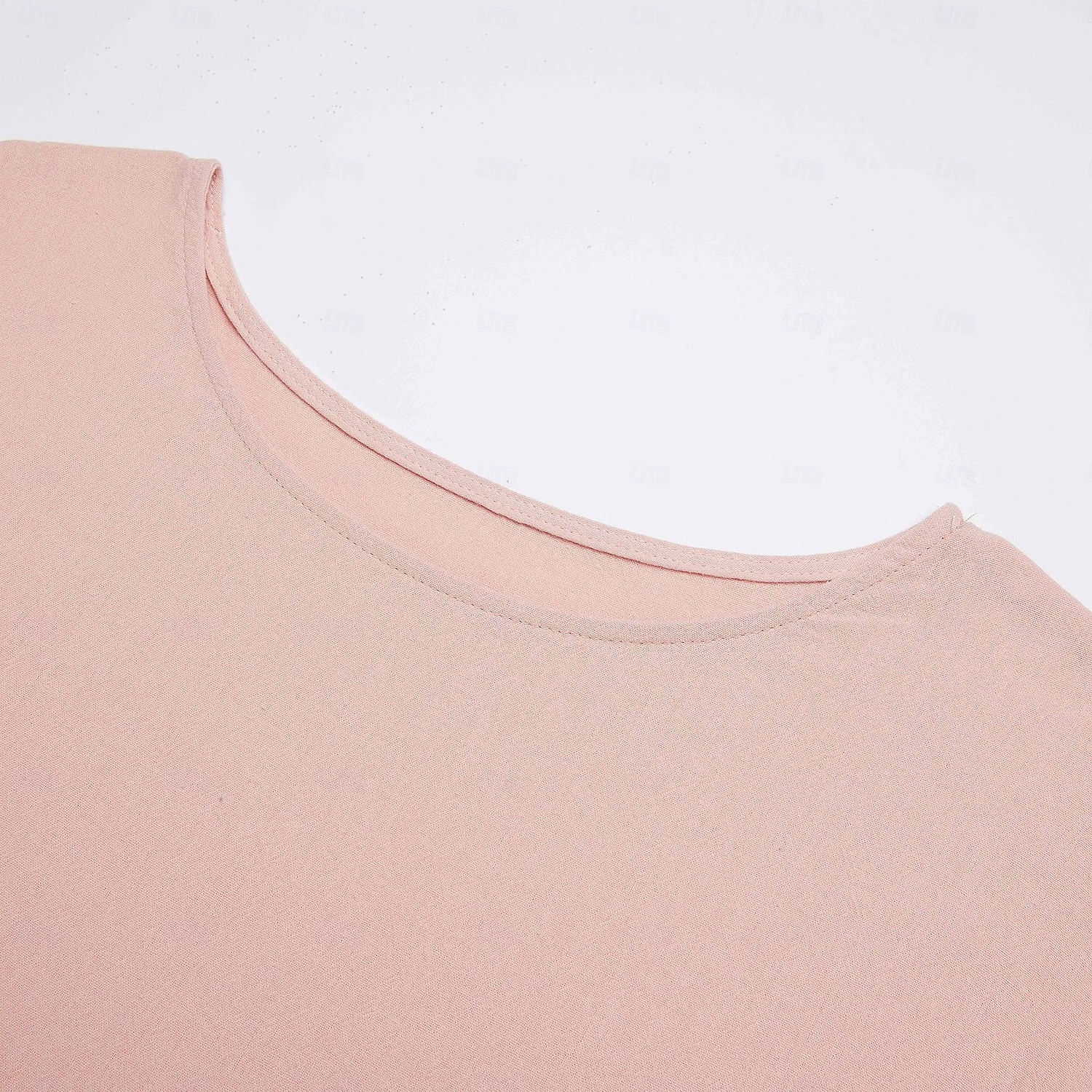 Жен. Платье средней длины Искусственный хлопок и лен Платье прямого кроя Свободное платье Однотонный Классический На каждый день Отпуск Подарок Праздники Свободное облегание Рукав 3/4 Вырез под горло 2026 - $19.99 –P4