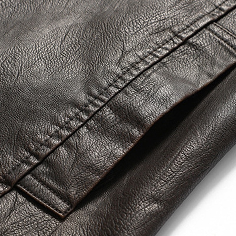 Homens Colete Gilet Casamento Festa / Eventos Diário Moda Negócio Outono & inverno Bolsos Tosão Pele PU Térmico / Quente Tecido Zíper Colarinho Chinês Normal Café Colete de 2025 por $63.99 –P7