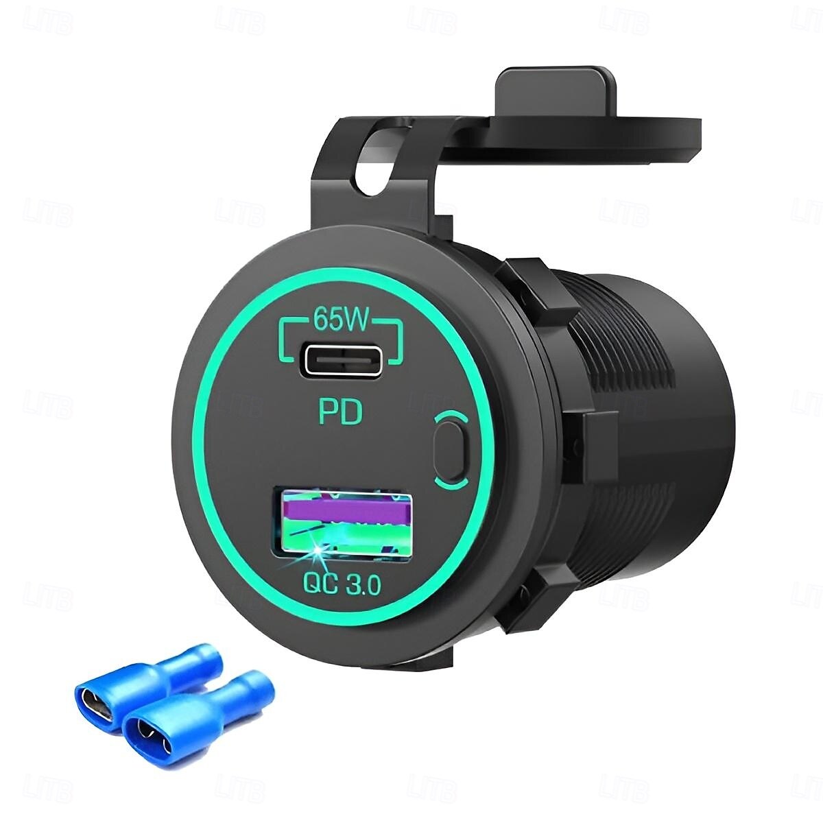 nabíječka do auta motocykl 12v 24v usb-c pd qc 3.0 port usb zásuvka pro rv auto zásuvka usb port 2025 - $28.99 –P7