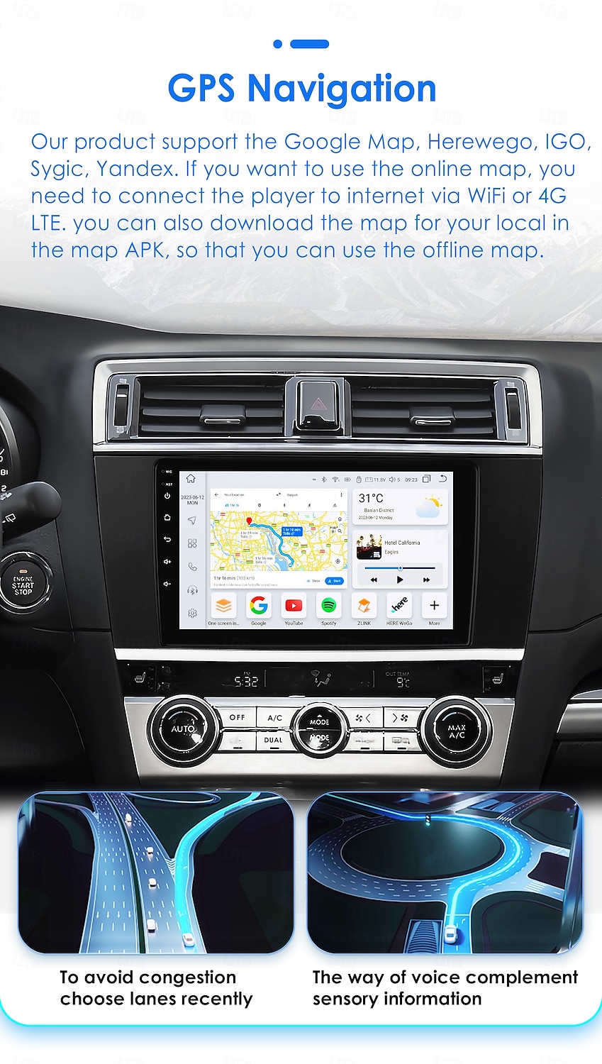 Automotive Multimedia Player for 2015 - 2018 Subaru Outback Car Radio Android Automotive Multimedia Player Navigation Carplay 2025 - $200.69 –P19