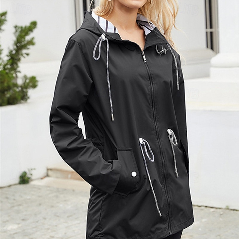 Mulheres Jaqueta Softshell Jaqueta de Trilha Ao ar livre A Prova de Vento Impermeável Jaqueta leve Jaqueta corta-vento Viajar Preto Amarelo Rosa claro Vermelho Azul Marinho de 2025 por $42.99 –P12