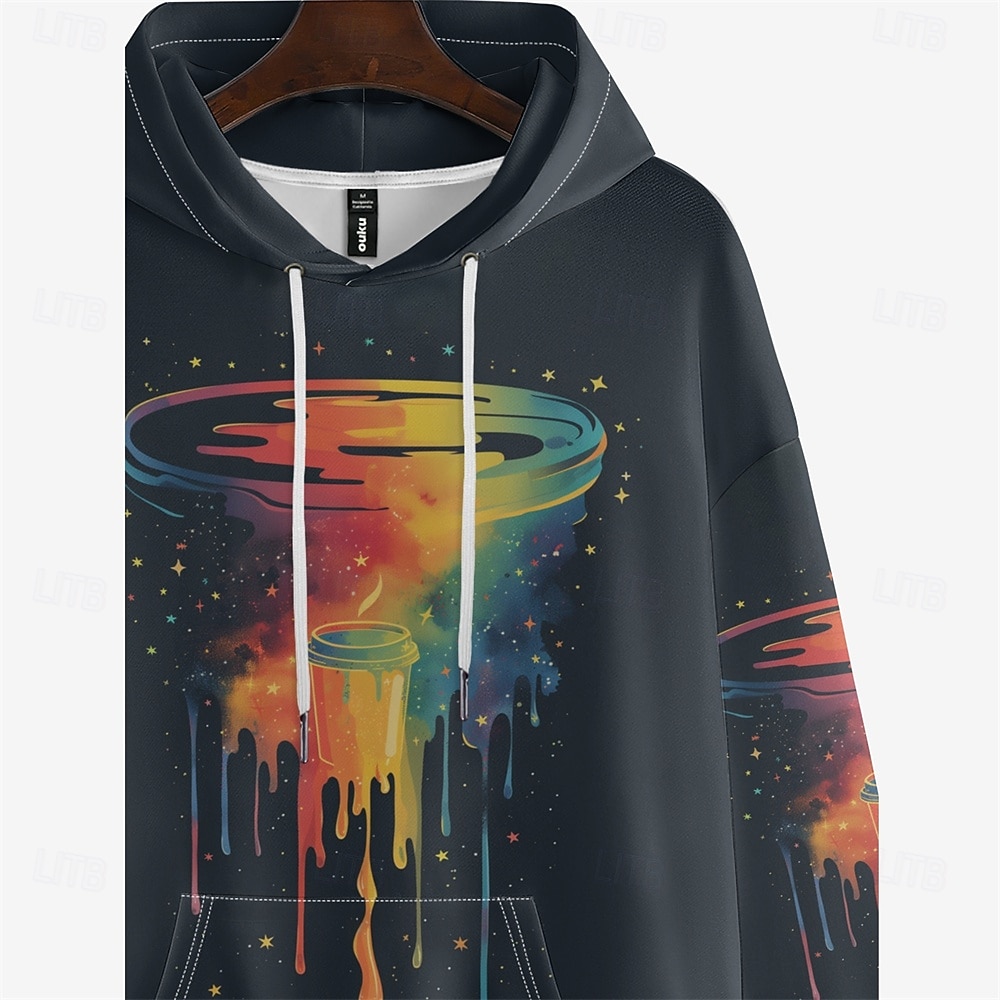 Herren Grafik Kapuzensweatshirt Kapuzenshirts Pullover Urlaub Täglich Klassisch Lässig Langarm Mit Kapuze Urlaub Sport im Freien Ausgehen Streetwear Schwarz Drucken Winter Frühling & Herbst Designer 2026 - $31.99 –P8