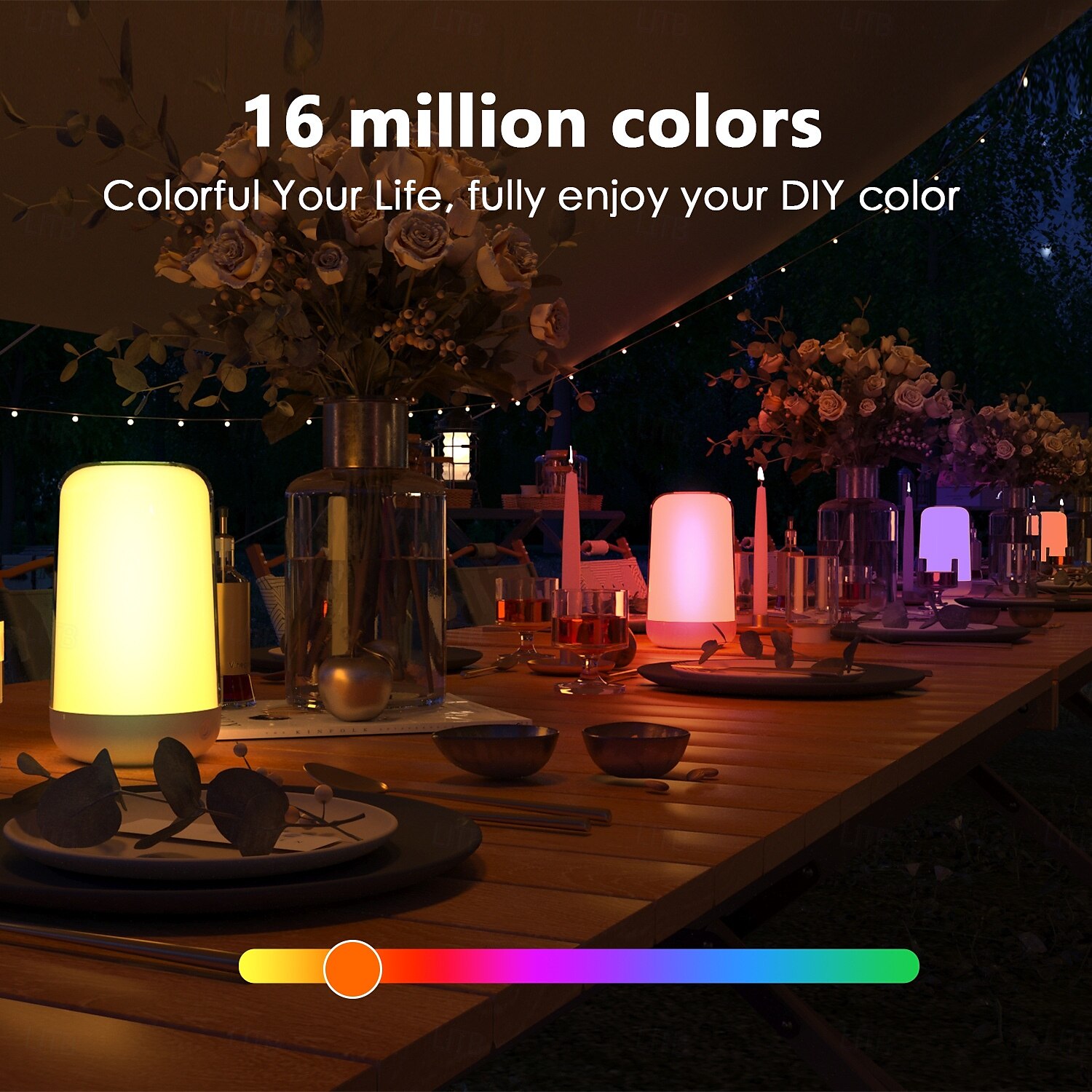 LED Smart Light Dimmable Seven-Color Touch Control Night Light, Rechargeable Battery Operated Bluetooth Table Lamp with Timer for Kids, Travel, and Desk Use 2025 - $37.99 –P8