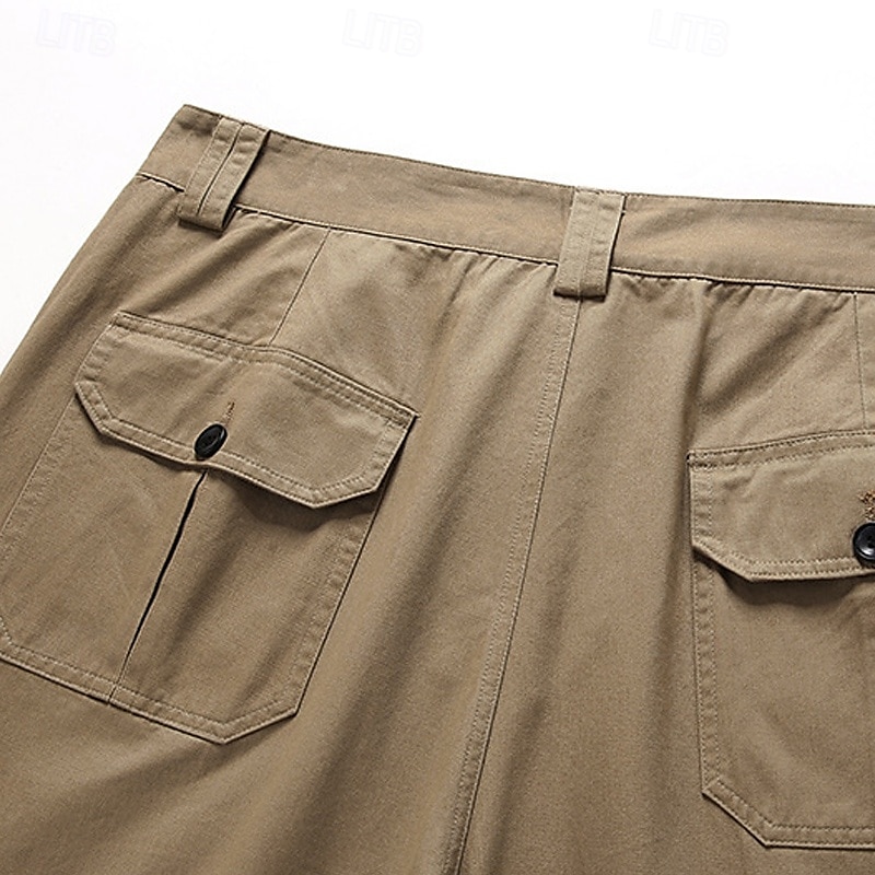 Per uomo Pantaloni cargo Pantaloni Bottoni Multi tasca Liscio Indossabile Esterno Giornaliero Campeggio e hiking Di tendenza Classico Nero Giallo del 2025 a $46.99 –P2
