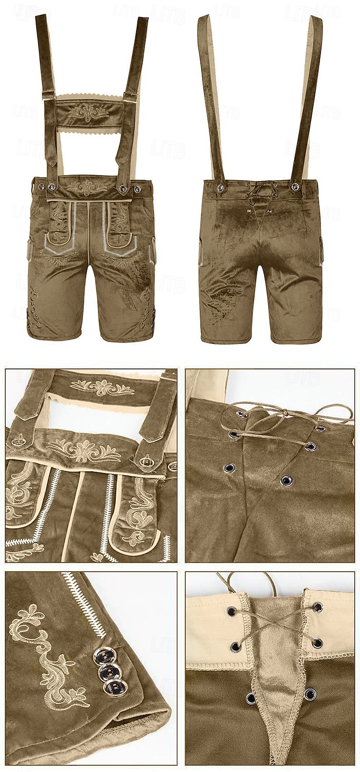 Oktoberfest Lederhosen Beiers Duits München Weiden Voor heren Doek in traditionele stijl Short 2025 - $46.99 –P1