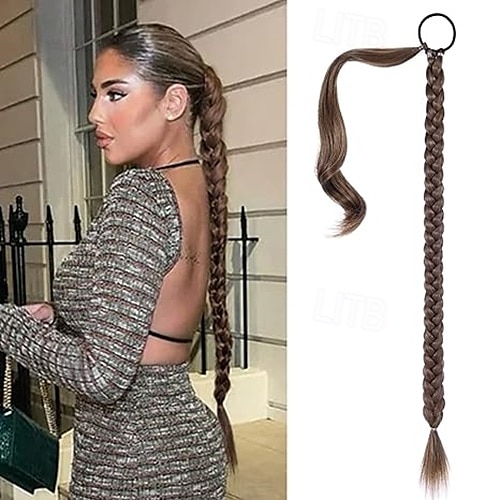 A cordoncino Code Soffice / Naturale / Facile da indossare Capelli sintetici Pezzo di capelli Estensione capelli Riccio Lungo Feste / Da sera / Festa / Serata del 2025 a $9.99 –P5