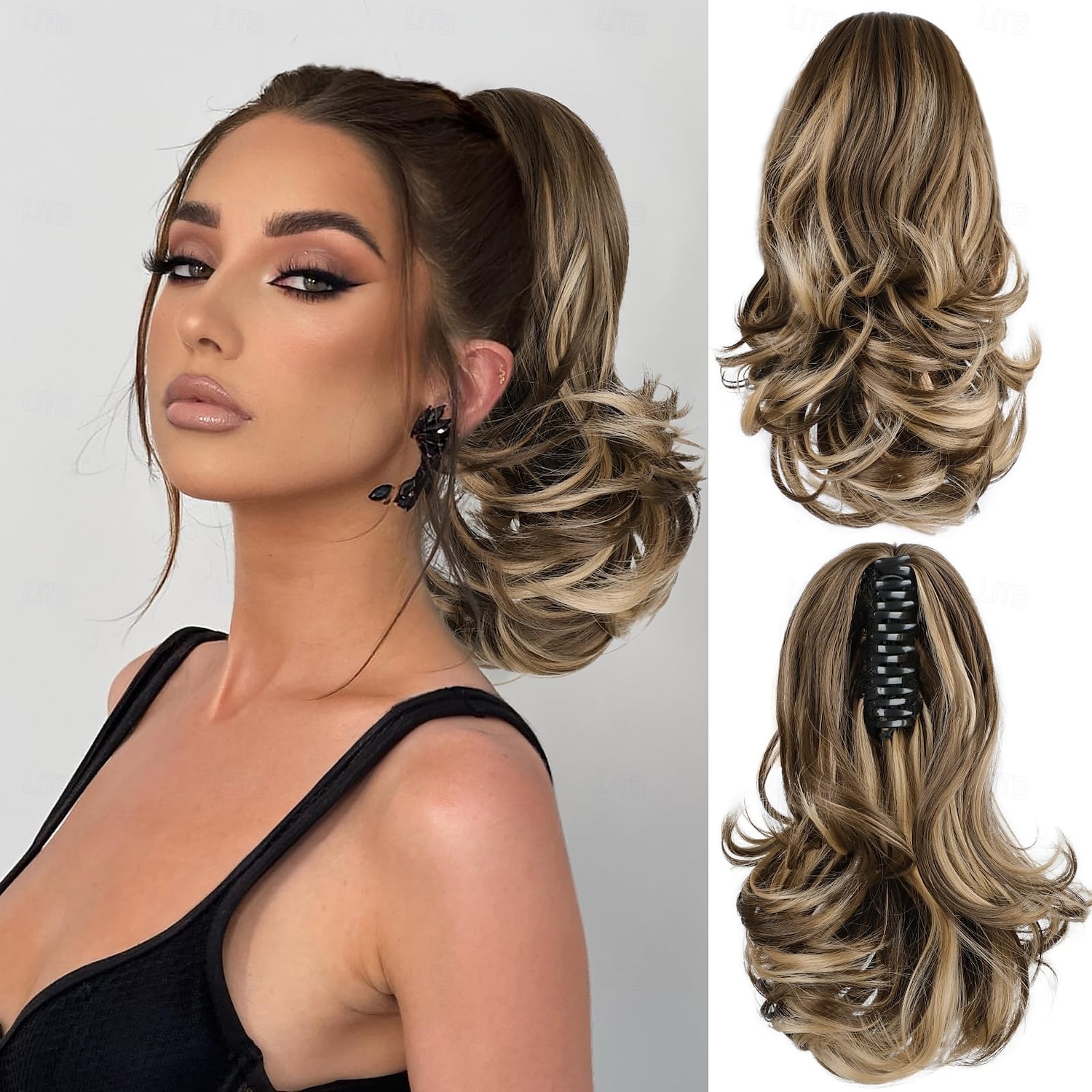 2025年 ドローストリング ポニーテール ソフト / ナチュラル / 簡単なドレッシング 合成 ヘアピース ヘアエクステンション カール 12 インチ パーティー / パーティー/フォーマル / 日常 コレクション – $14.49 –P14