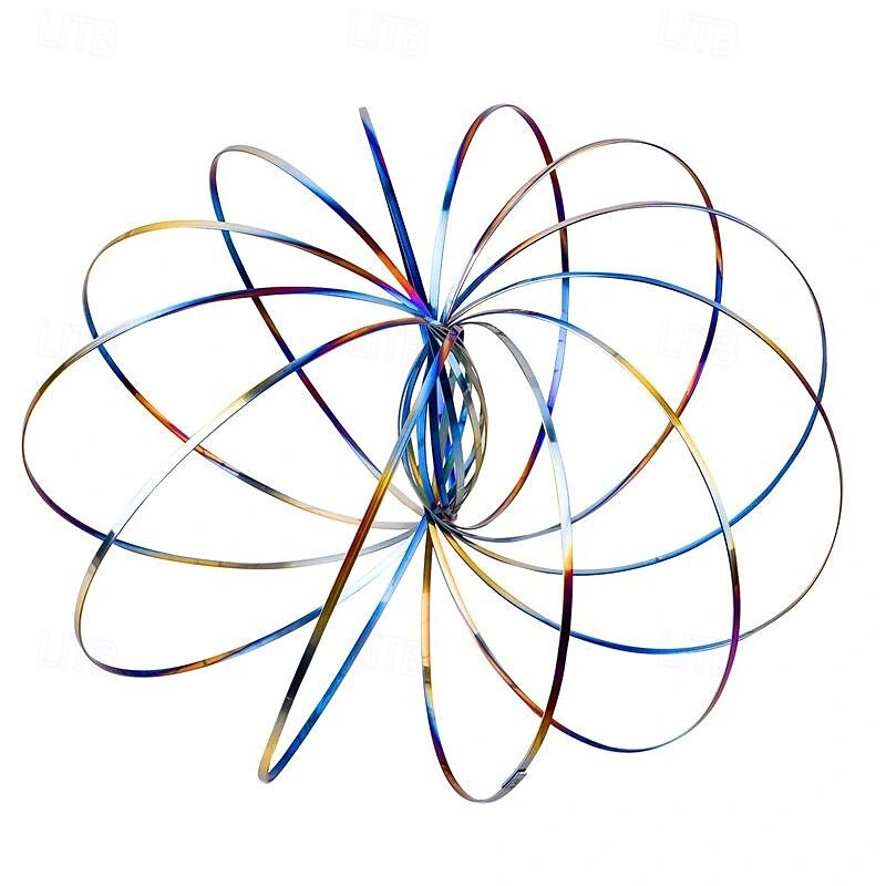 δαχτυλίδια mystical flow μπράτσο παιχνίδι - 3d kinetic ελατήριο βραχιόλι με μαγικό δαχτυλίδι, slinky σχέδιο και πολύχρωμη εμφάνιση - τέλειο δώρο για τα Χριστούγεννα, το Halloween, την ημέρα των 2025 - $12.99 –P6