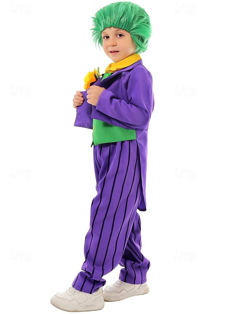 Sebevražedný oddíl Žolík Klaun Úbory Cosplay Paruky Dětské Chlapecké Cosplay kostým Večírek Karneval Plesová maškaráda Jednoduchý karnevalový kostým 2025 - $46.99 –P5