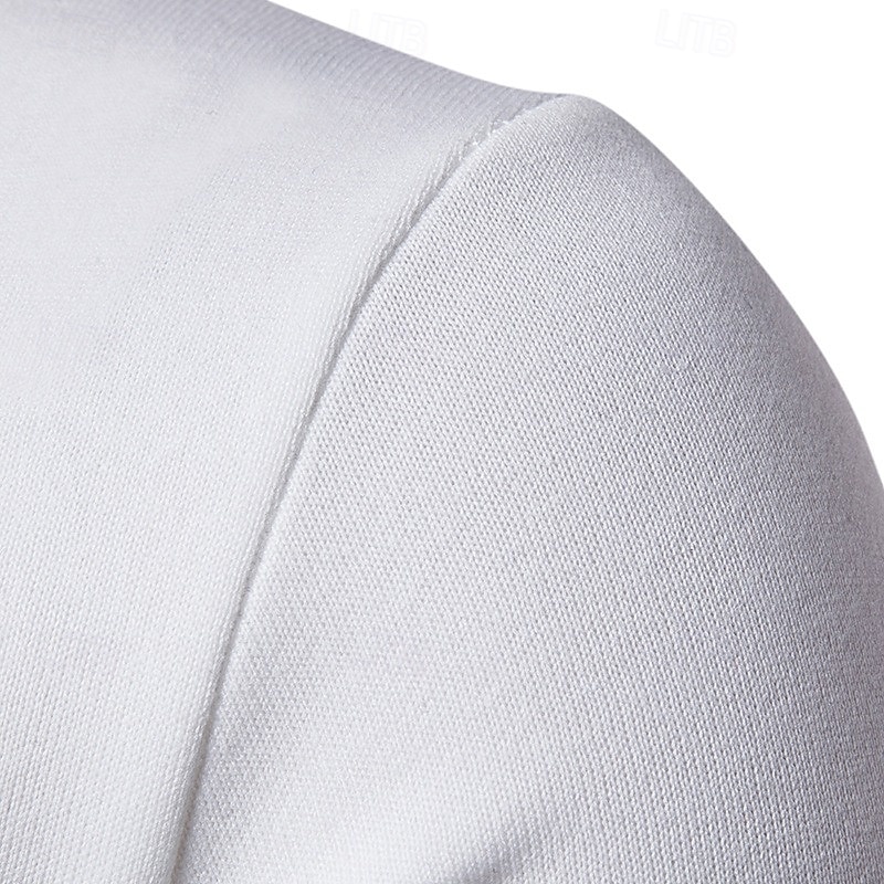 رجالي تي شيرت تي متماسكة كم طويل V رقبة الشتاء ربيع & الصيف لون الصلبة تريكو V-neck كاجوال / يومي أسود أبيض أصفر تي شيرت للرجال 2025 - $12.99 –P13