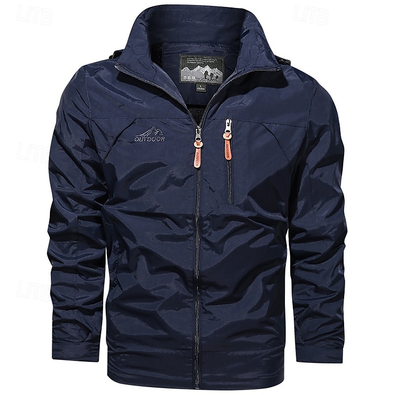 Men's Hiking Jacket Outdoor Windproof Lightweight Jacket Windbreaker Jacket Traveling Black Yellow Army Green Red Khaki 2025 - $26.39 –P11