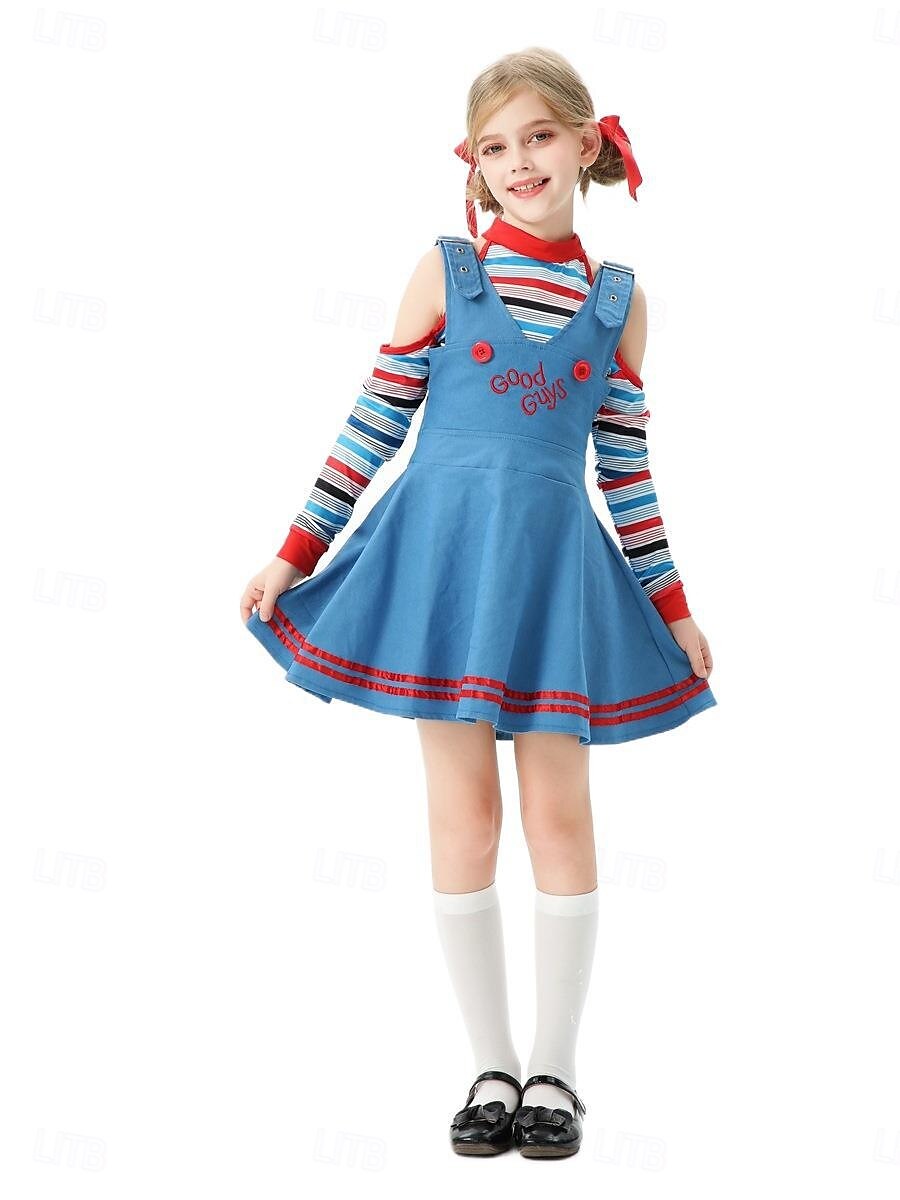 Chucky Scary Doll Dress Costume Group & Family Halloween Costumes Kid's Adults' Women's Girls' Movie / TV Theme Costumes Horror Party Carnival Easy Carnival Costume 2025 - $48.99 –P8