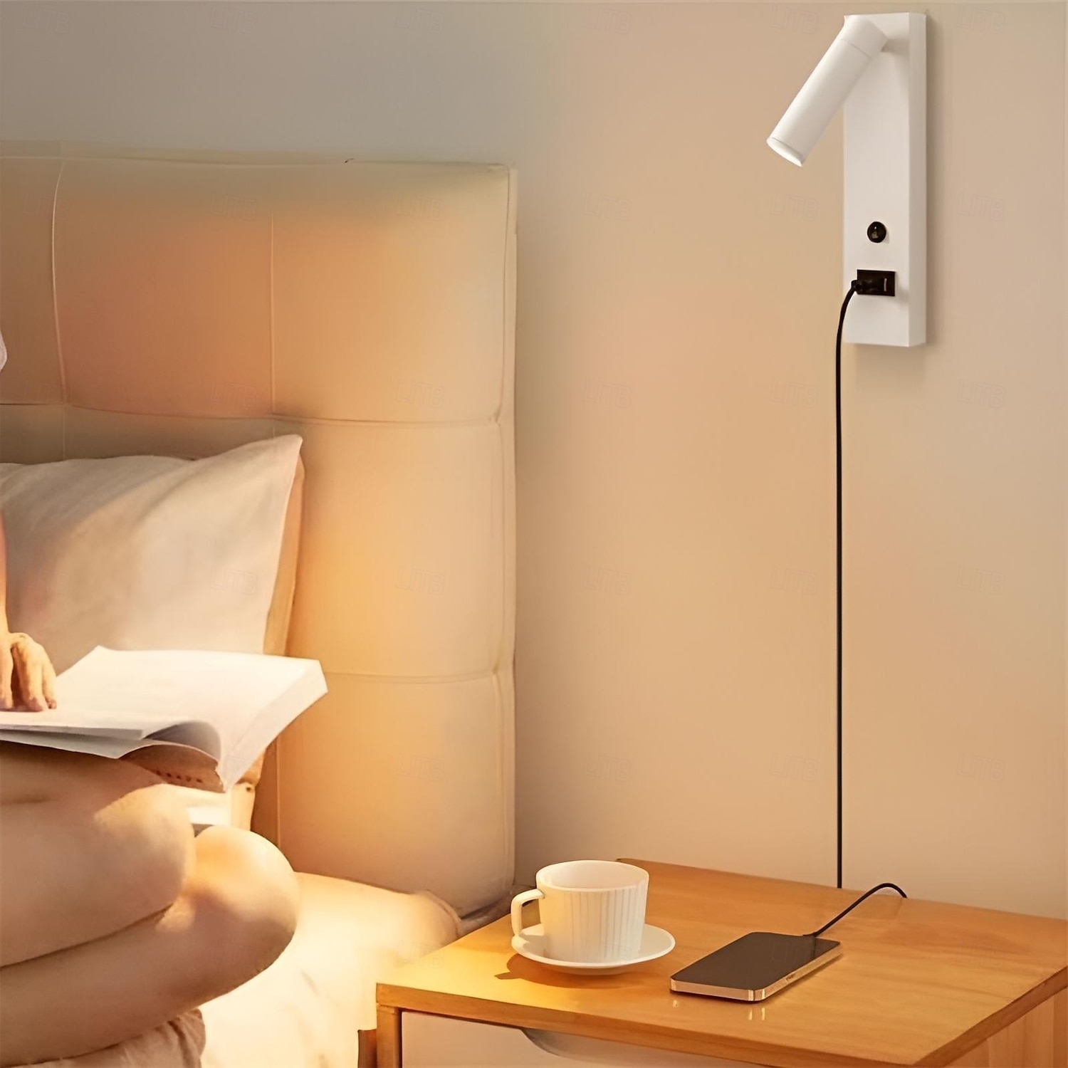 LED Wall Sconce with USB Charging Port Wall Mounted Reading Lamp Bedside Button Switch Wall Lighting Indoor Wall Lights 2025 - $74.99 –P1