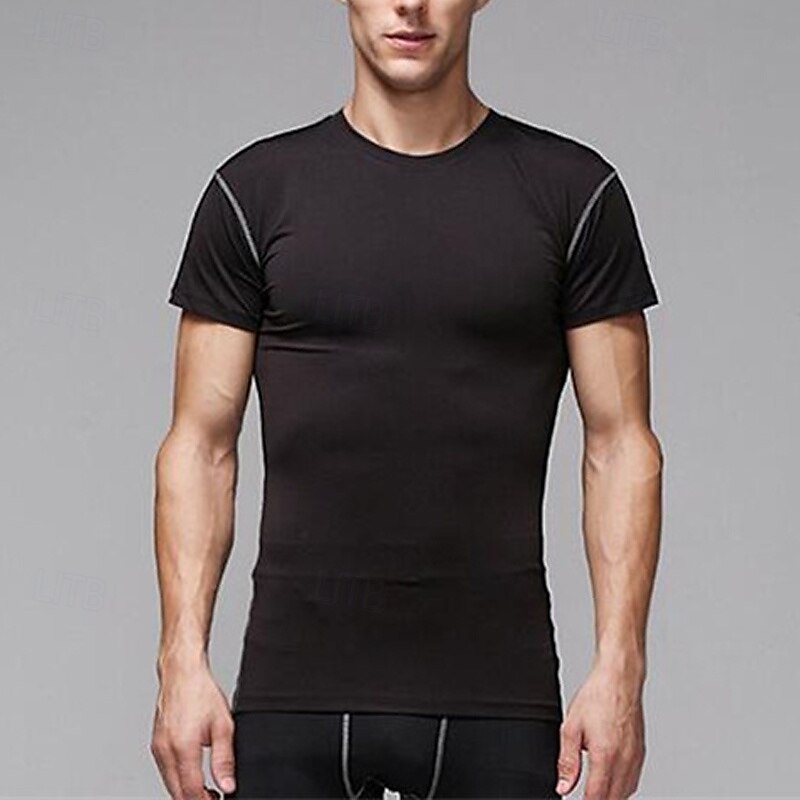 Per uomo T-shirt Compressione Maglia Atletica Maglia da palestra Camicia fitness Manica corta Maglietta Informale Athleisure Traspirante Asciugatura rapida Compressione Allenamento in palestra Corsa del 2025 a $8.99 –P6
