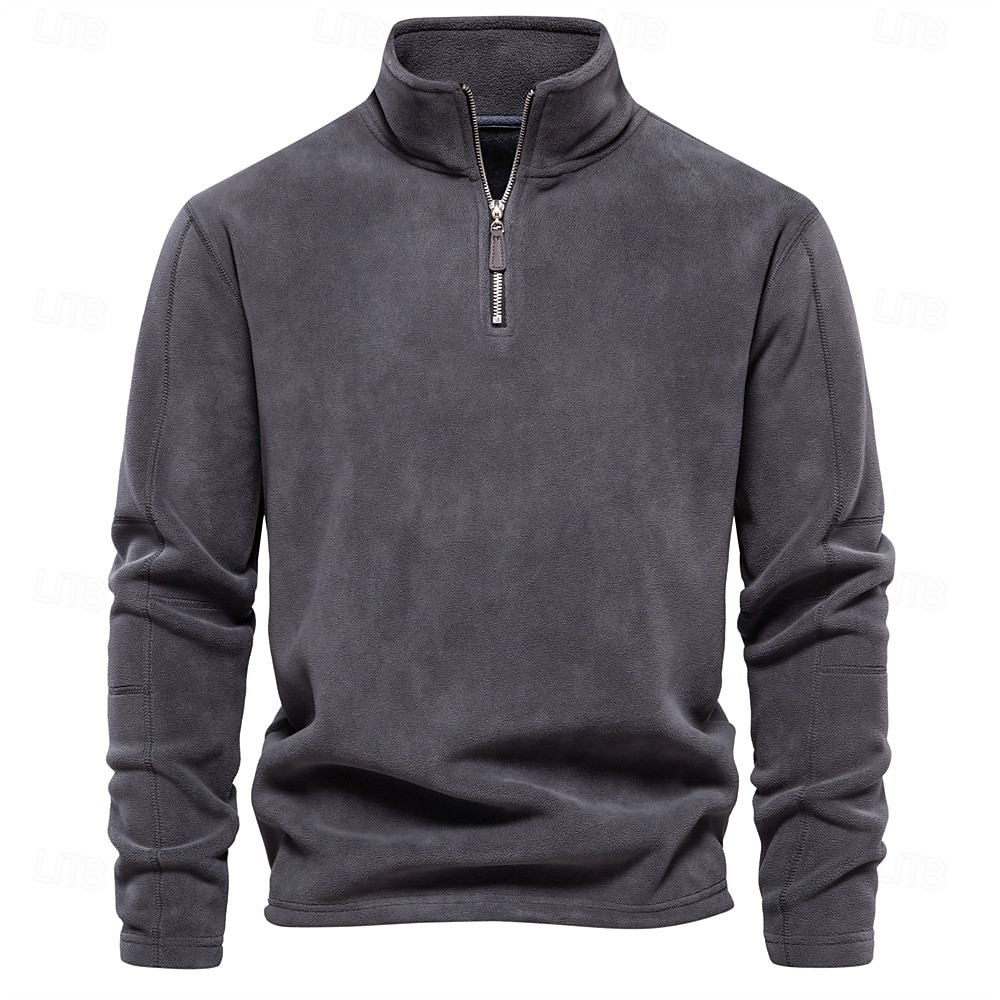 Per uomo Felpa con cappuccio e zip Felpa con zip corta Nero Blu Marrone Verde Cachi Mezza zip Semplice Sport & Outdoor Casuale Quotidiano senza stampa Poliestere Attivo Cool Casual Primavera del 2025 a $31.99 –P5