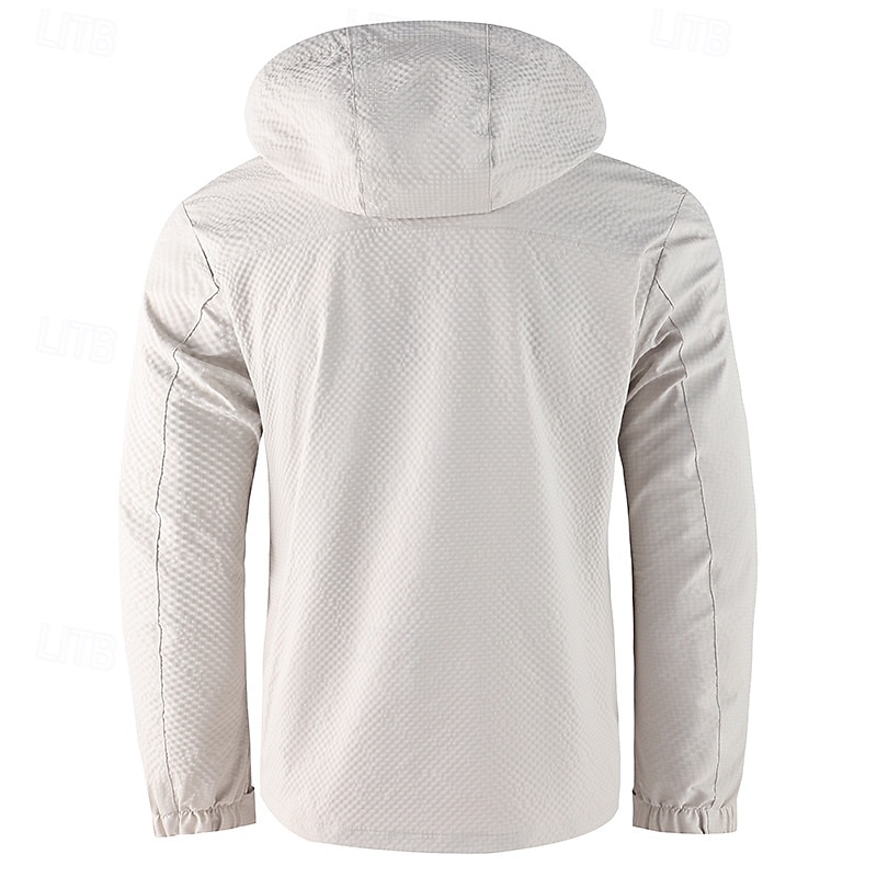 Men's Winter Coat Winter Jacket Sport Coat Hiking Jacket Outdoor Camping & Hiking Waterproof Windbreaker Zipper Pocket Fall Winter Solid Color Fashion Streetwear Hooded Regular Black White Navy Blue 2026 - $74.99 –P2