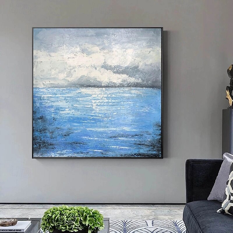 peinture à l'huile de paysage marin faite à la main art mural peint à la main mer abstraite moderne peintures de paysage marin abstrait sur toile océan acrylique art mural océan beaux-arts océan sans de 2025 ? $108.99 –P4