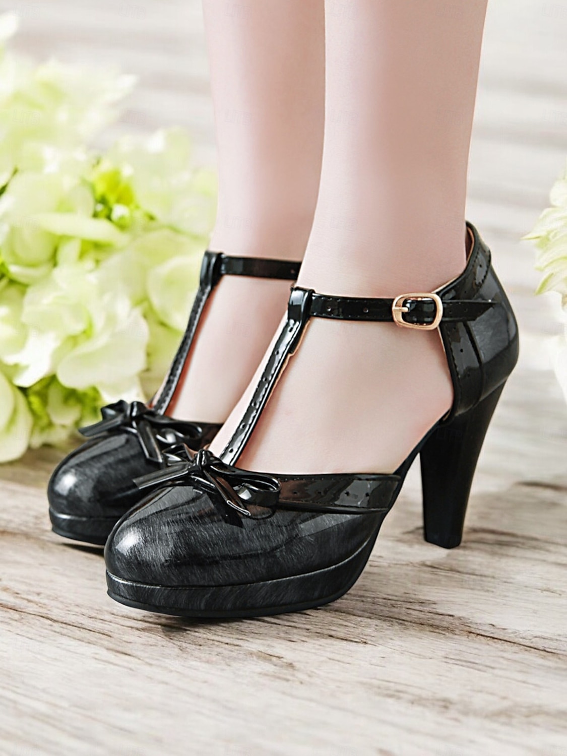 Escarpins rétro à talons hauts et brides en T pour femmes avec nœud et boucle – chaussures de style vintage classiques pour mariages, fêtes et événements officiels de 2025 ? $54.99 –P4