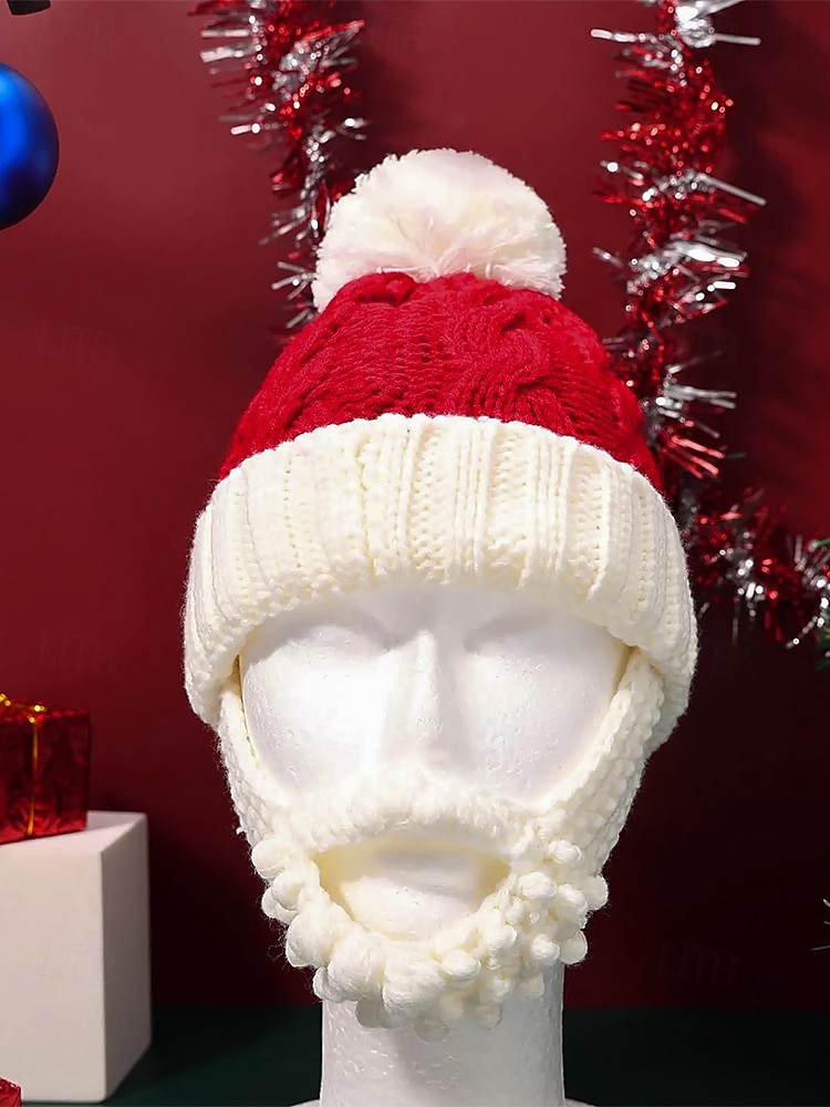 Gebreide Kerstmuts Rood? De Goedkoopste - Feestwinkel XL