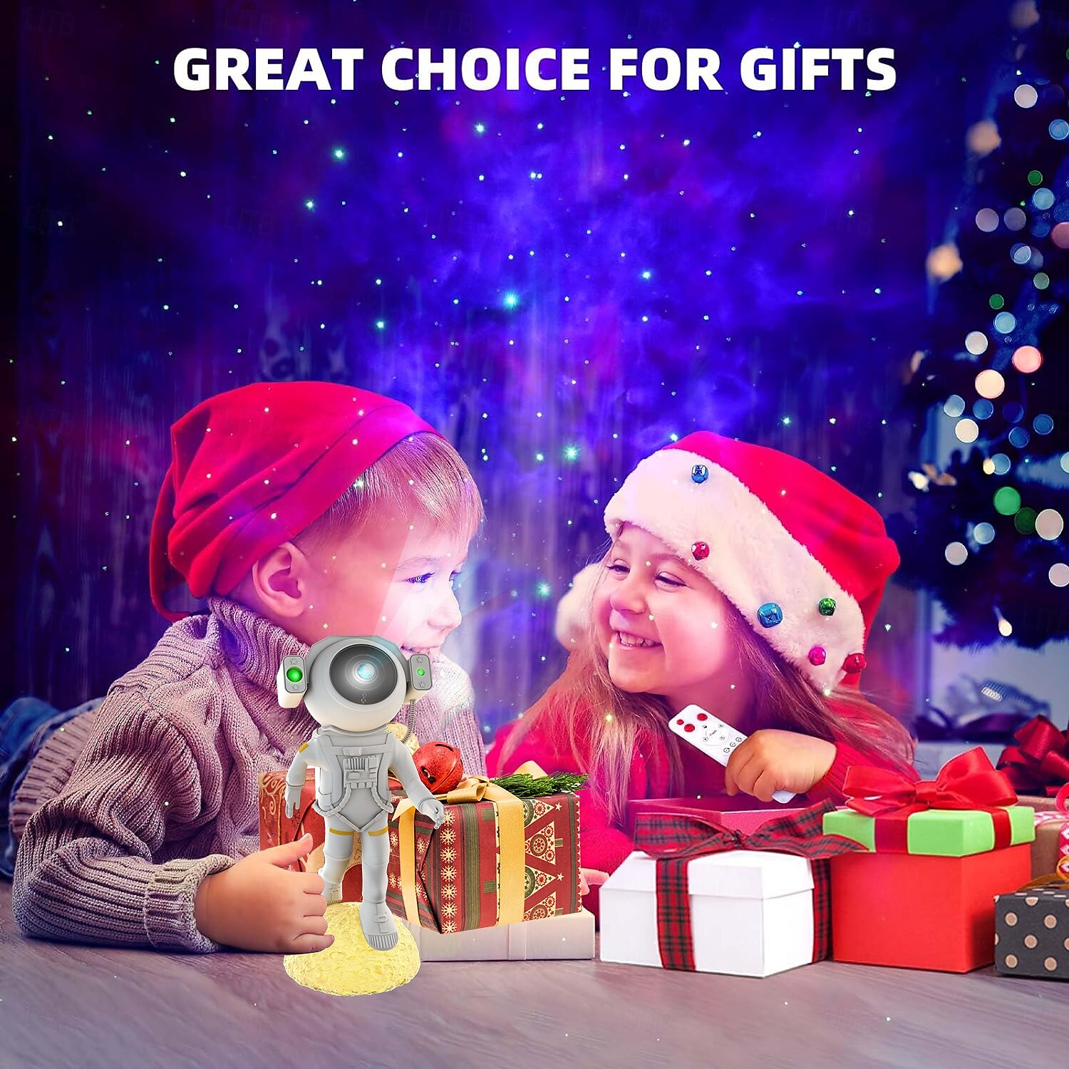 Astronaut Starry Sky Projection Light with Remote Control, Type-C USB Charging Running Astronaut Shape for Christmas, Halloween, Party Decorations, Festive Atmosphere, Gift 2025 - $53.99 –P2
