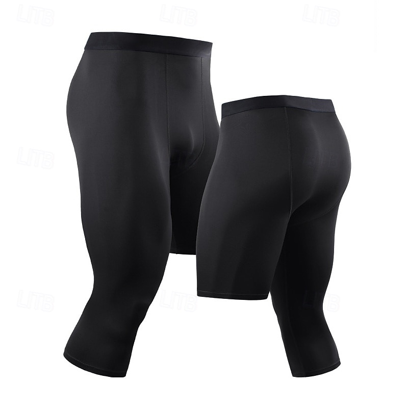 Муж. Шорты для бега Компрессионные шорты Карман Эластичный пояс Леггинсы В помещении на открытом воздухе Для занятий спортом Лето Весна Быстровысыхающий Мягкий Для тренировки Power Flex 2026 - $17.99 –P8