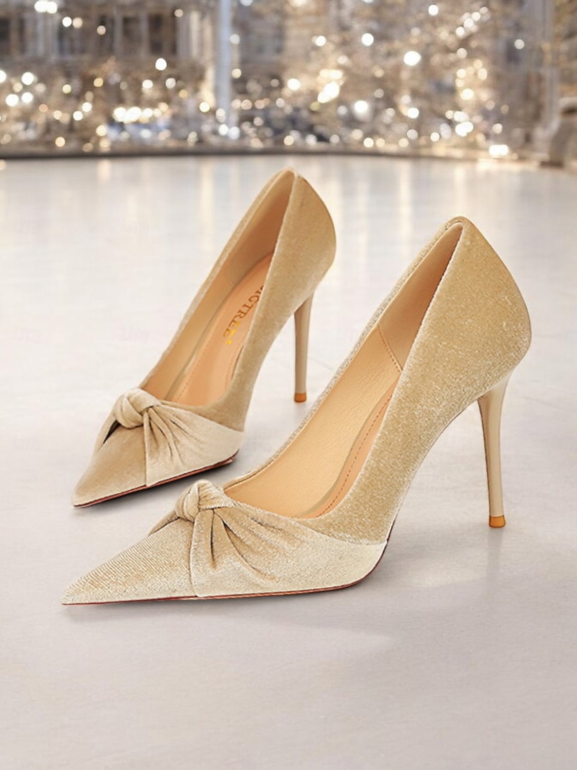 talons aiguilles en velours vert pour femmes - escarpins élégants à bout pointu avec détail nœud pour les soirées et les occasions spéciales de 2025 ? $54.99 –P3