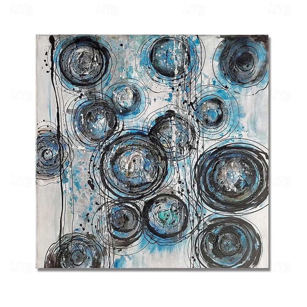 handgemachtes Ölgemälde auf Leinwand, Wandkunst, Dekoration, modern, strukturiert, abstrakt, Kreis, für Zuhause, Tanzstudio, Dekor, gerollt, rahmenlos, ungedehntes Gemälde 2025 - $54.99 –P1