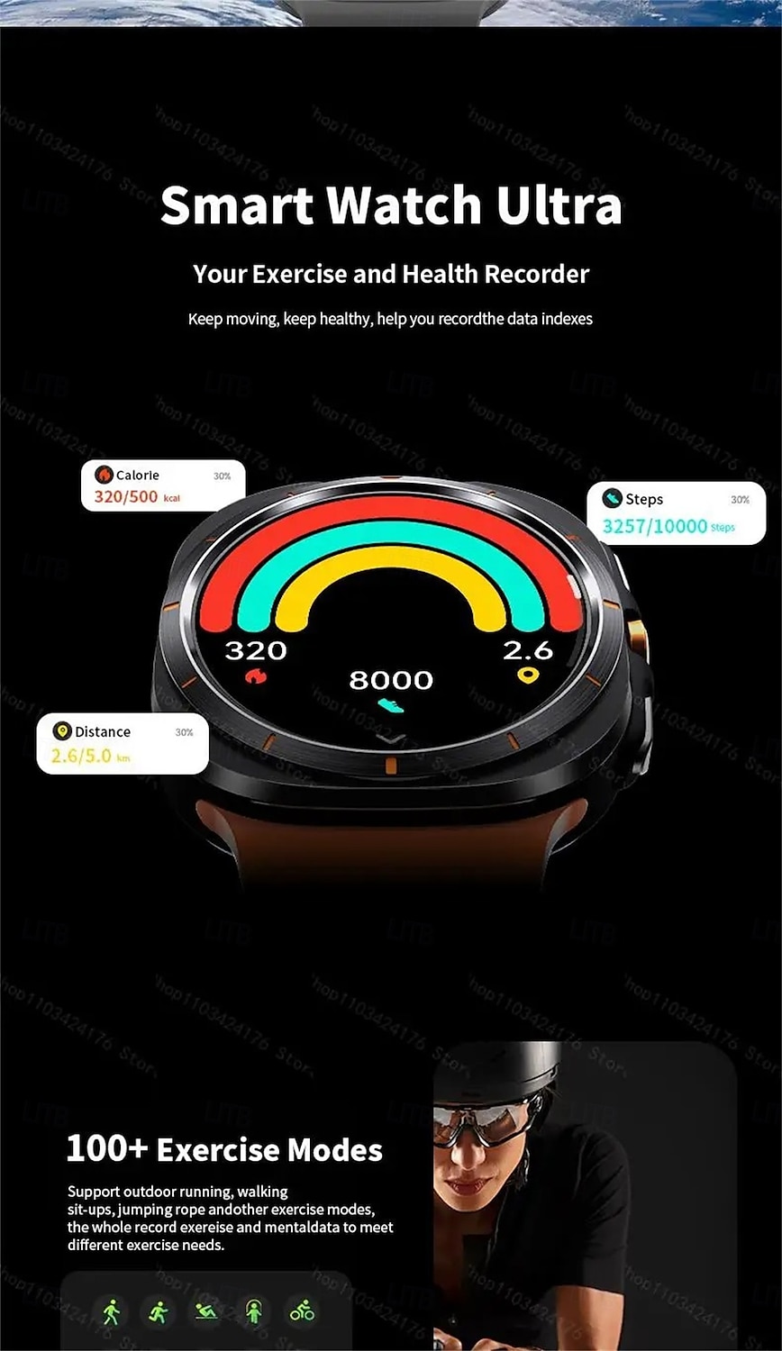 W7 AMOLED Smart Watch Ultra 7 Ai Dail 3D Menu SOS Compass Men Women Bluetooth Call Wireless Charging Sport Smartwatch 2025 - $54.99 –P10