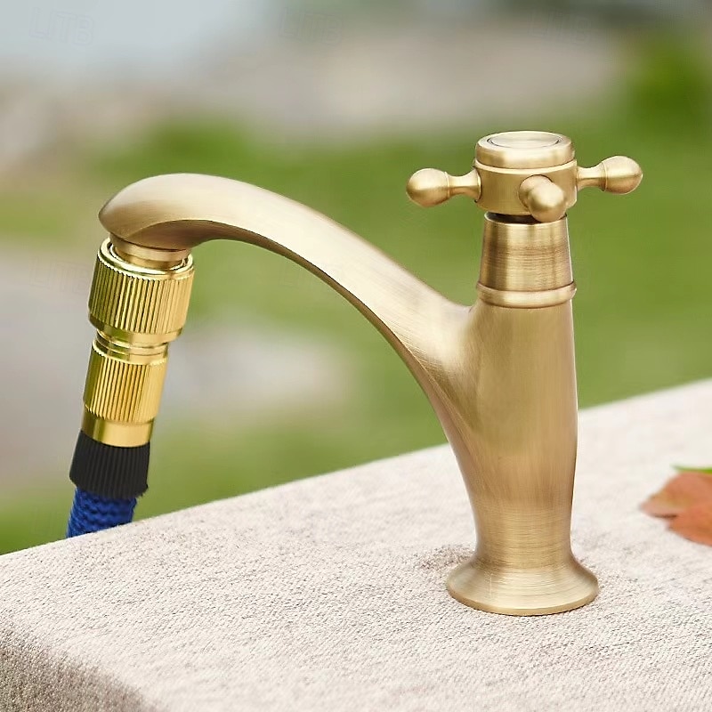 Bathroom Sink Faucet Antique Brass Single Handle One Hole Centerset Mount Lavatory Bathroom Vanity Faucet 2025 - $64.99 –P4