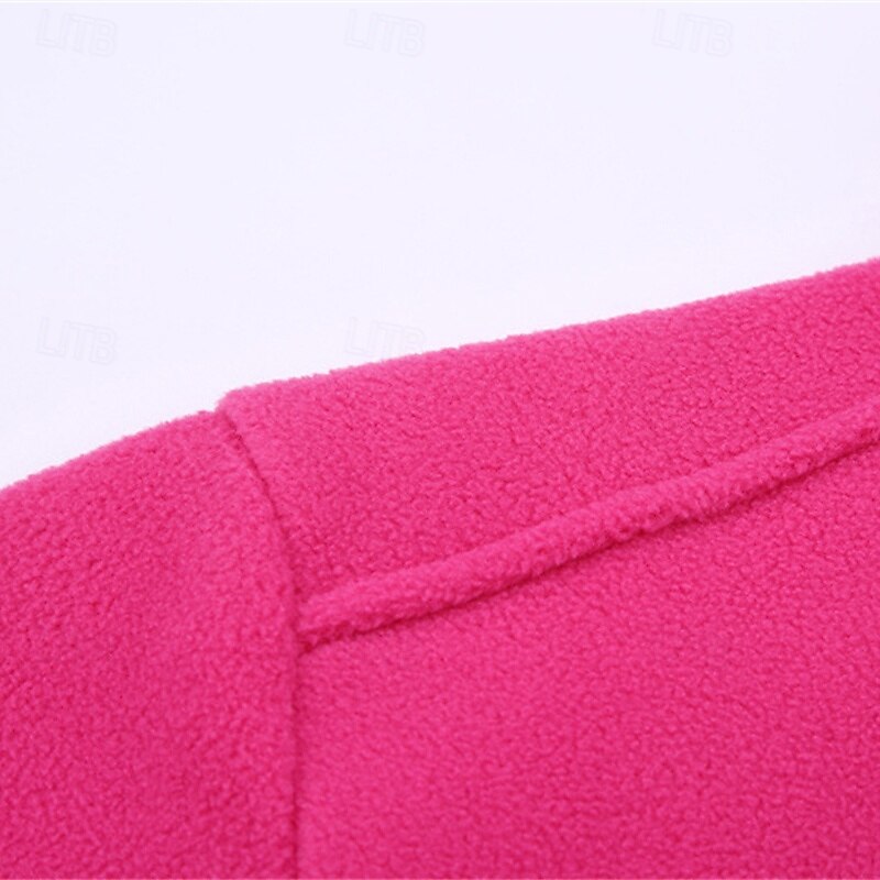 Women's Hiking Fleece Jacket Winter Outdoor Thermal Warm Fleece Lining Fleece Jackets Full Zip Climbing Camping / Hiking / Caving Traveling Light Khaki Black Yellow Pink Red 2025 - $34.99 –P4
