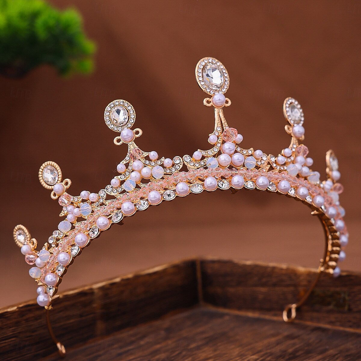 Tiaras de la corona Brillante Legierung Boda cóctel Elegante Lujo Con Perlado Artificial Detalles de Cristal Celada Sombreros 2025 - $20.99 –P3