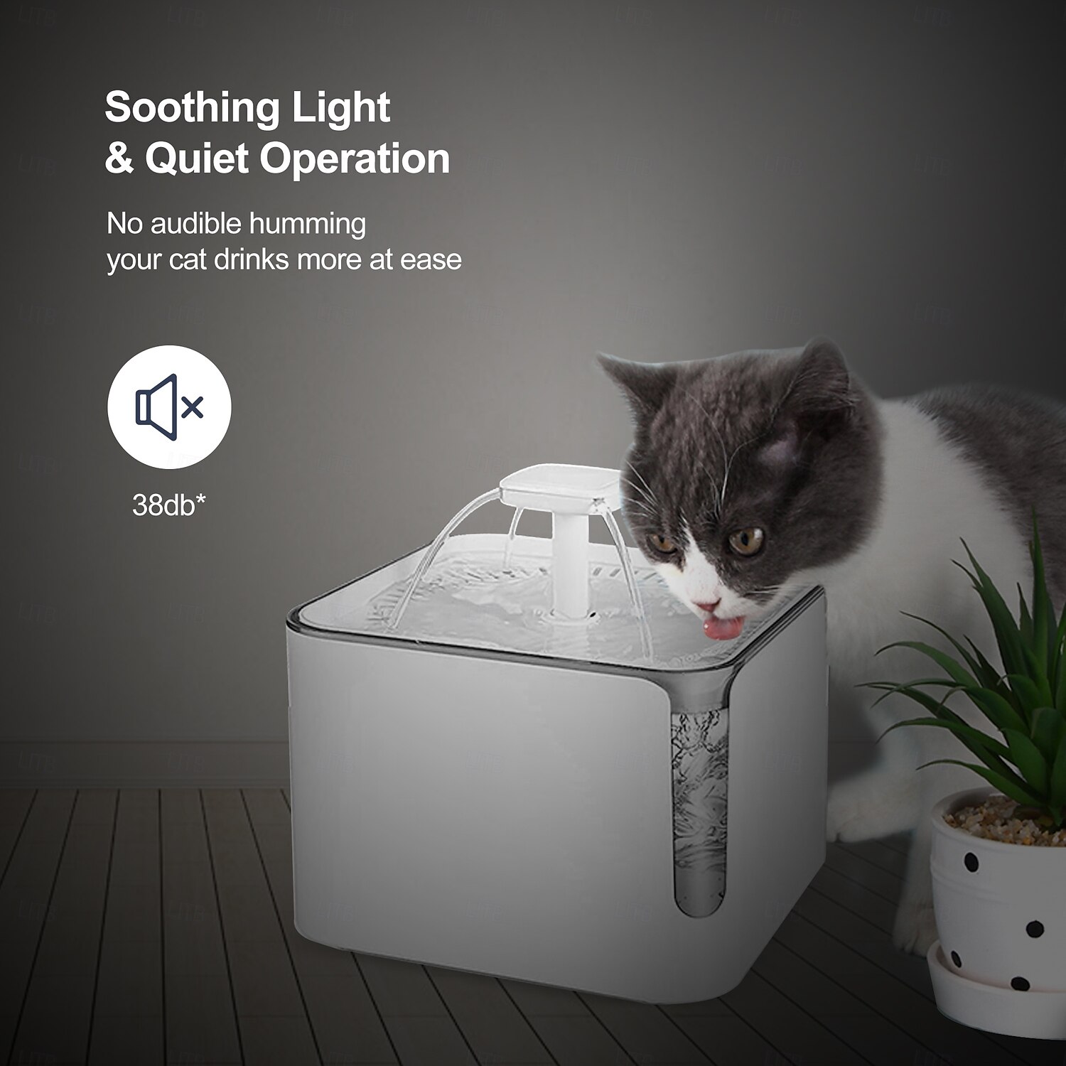 2025年 犬用 猫用 小型ペット用 自動飲用ボウル / 犬猫ボウル 3 L ABS + PC 自動 簡単装着 噴水 ソリッド ブラック ホワイト ボウル&摂食 家 コレクション – $68.99 –P8