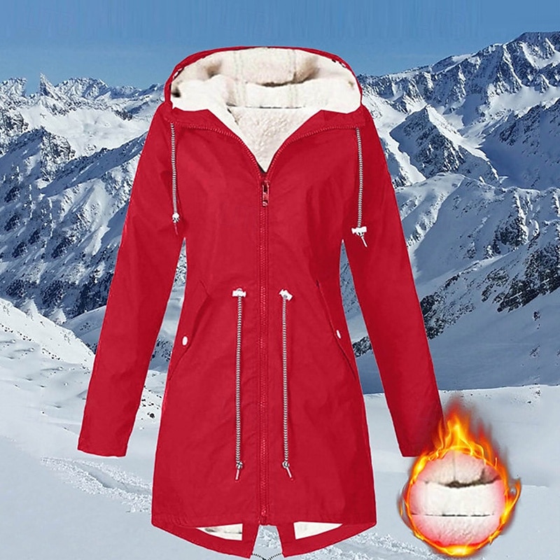 Mulheres Casaco de inverno Jaqueta de lã para caminhada Inverno Ao ar livre Prova-de-Água Quente Macio Confortável Jaquetas em Velocino Zip Completo Campismo / Escursão / Espeleologismo Viajar de 2026 por $52.99 –P9