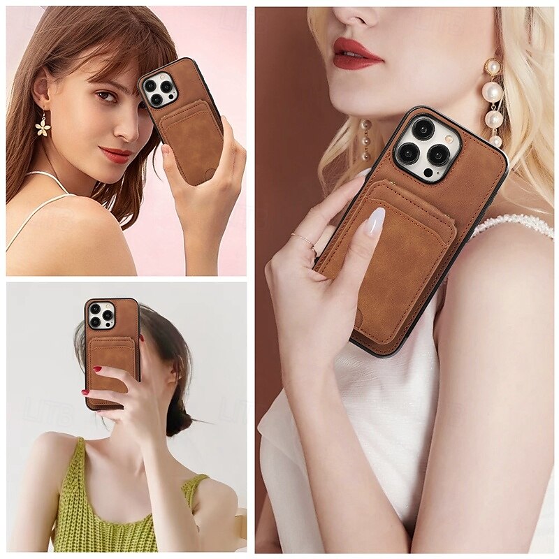 Phone Case For iPhone 16 Pro Max Plus iPhone 15 Pro Max Plus iPhone 14 13 12 11 Pro Max Plus Mini SE Back Cover with Stand Holder Magnetic with Lanyard Retro TPU PU Leather 2025 - $17.99 –P11