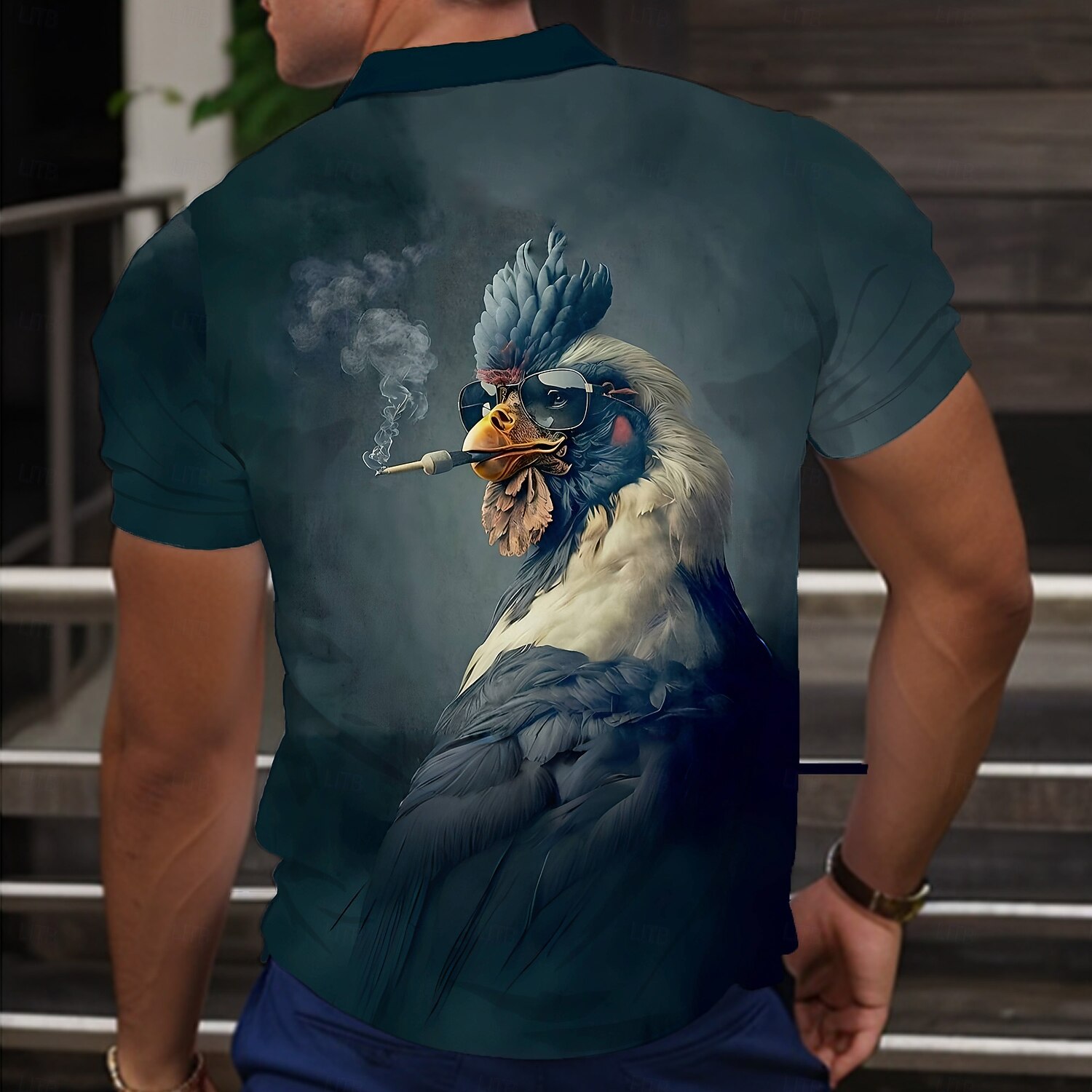 Per uomo Gallo Maglia da golf Manica Corta Magliette polo Camicie con Colletto Casual Divertente Abbigliamento casual alla moda Abbigliamento da vacanza Abiti da festa Bottoni Stampa 3D Estate Nero del 2026 a $23.99 –P2