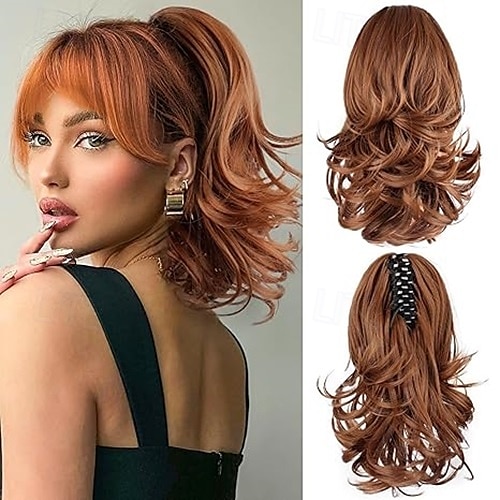 2025年 ドローストリング ポニーテール ソフト / ナチュラル / 簡単なドレッシング 合成 ヘアピース ヘアエクステンション カール 12 インチ パーティー / パーティー/フォーマル / 日常 コレクション – $14.49 –P3
