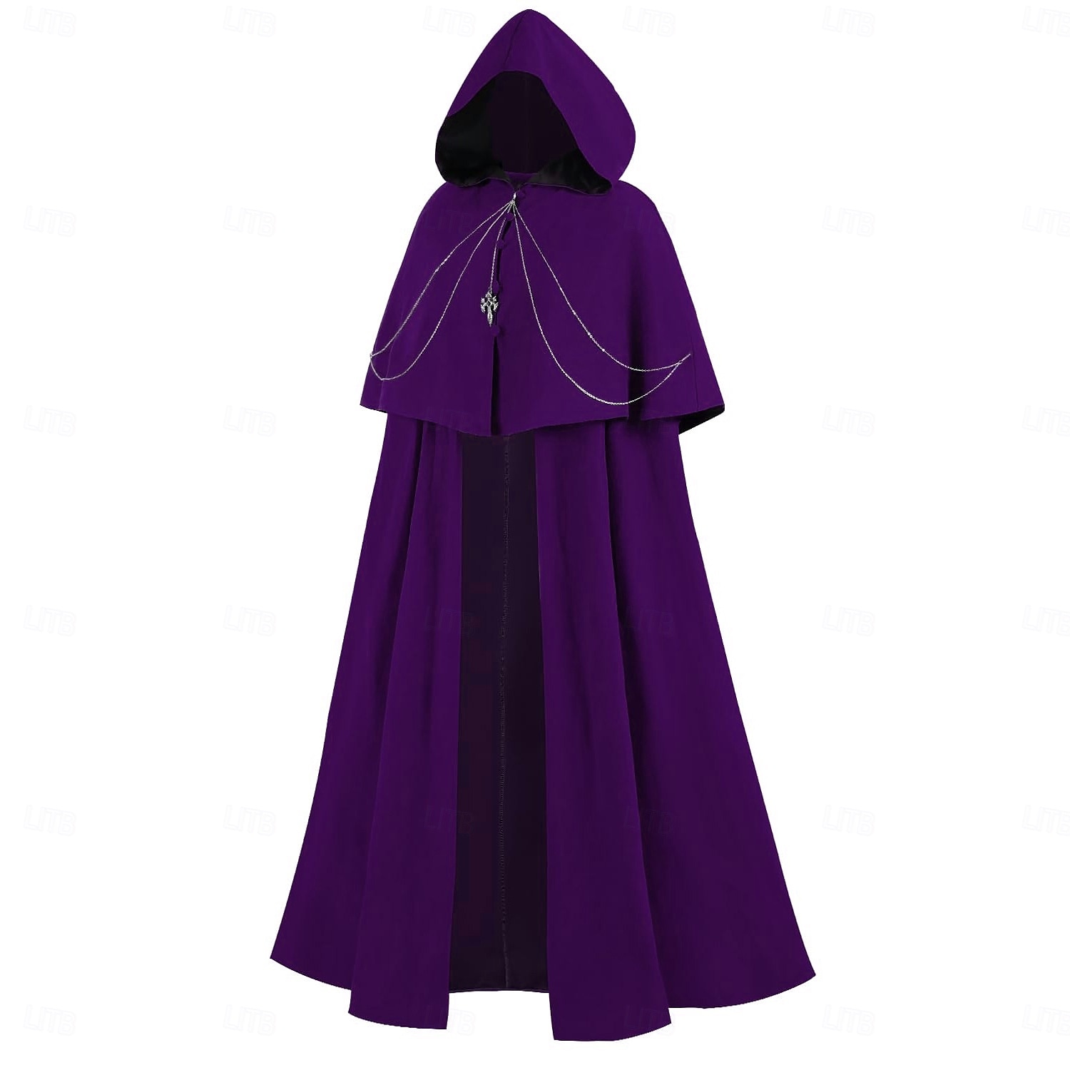 Retro Antiguo Medieval Renacimiento Capa capa con capucha Feria del Renacimiento Bruja Hombre Mujer Vikingo Real Steampunk Víspera de Todos los Santos Carnaval Fiesta LARP Feria Ren Adulto Capa 2025 - $44.99 –P7