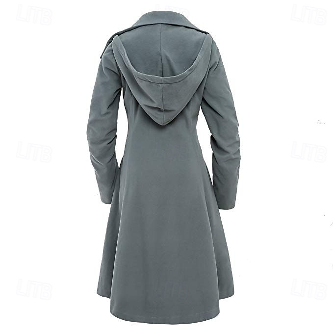 Punk & Gothic Steampunk Coat Trench Coat Hooded Plus Size Slim Fit Fancy Dress Women's Casual Daily Adults' Coat Fall & Winter 2026 - $51.99 –P12