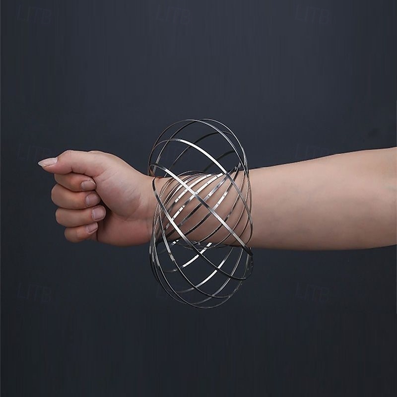 δαχτυλίδια mystical flow μπράτσο παιχνίδι - 3d kinetic ελατήριο βραχιόλι με μαγικό δαχτυλίδι, slinky σχέδιο και πολύχρωμη εμφάνιση - τέλειο δώρο για τα Χριστούγεννα, το Halloween, την ημέρα των 2025 - $12.99 –P7